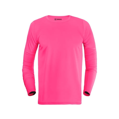 Snix - Polera Dry Fit Manga Larga Infantil Fucsia Talla 6