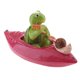 thumbnail image 3 of agua flotante tortuga hoja de loto ornamento estanque decoración 8 rosa roja balsa tortuga, 3 of 4