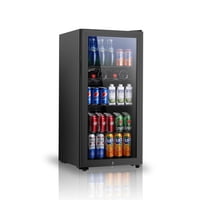 Refrigerador De Bebidas Saeoola 4.5 Pies Cúbicos Puerta Doble De Vidrio