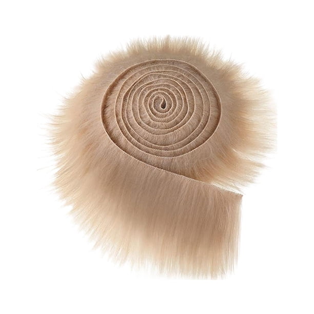 Tela de piel sintética difusa para manualidades, tela de piel peluda, tela Artificial para decoración de disfraces, ropa, decoración de enanos, fiesta Caqui