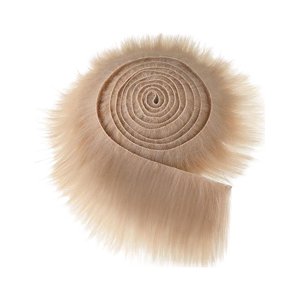 Magideal - Tela De Piel Sintética Difusa Para Manualidades, Tela De Piel Peluda, Tela Artificial Para Decoración De Disfraces, Ropa, Decoración De Enanos, Fiesta Caqui