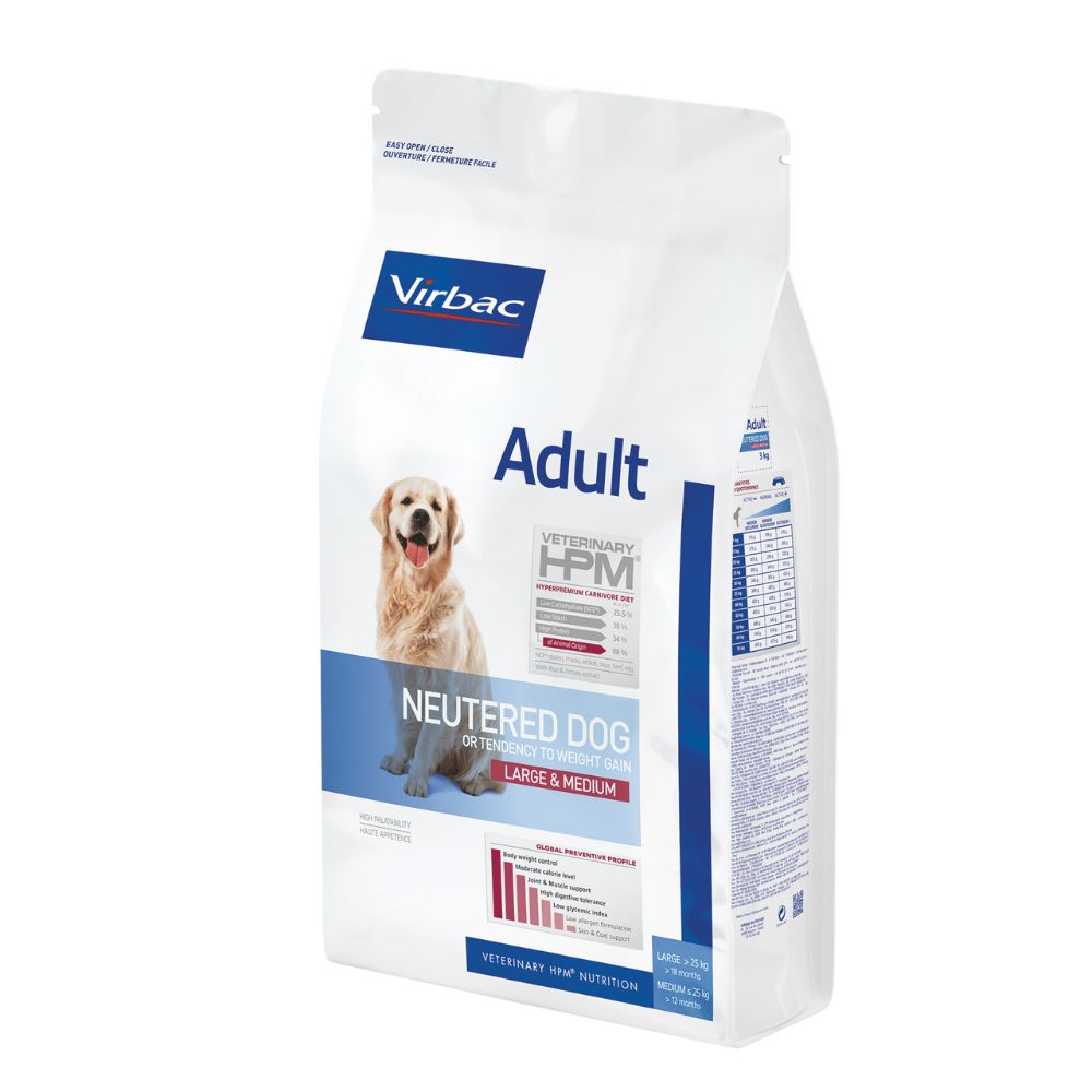 Hpm Virbac Dog Adult Neutered Large & Medium 12 Kg