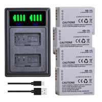 Genérico - 4 Baterías Nb-10L + Cargador Doble Cb-2Lce Alternativo Canon