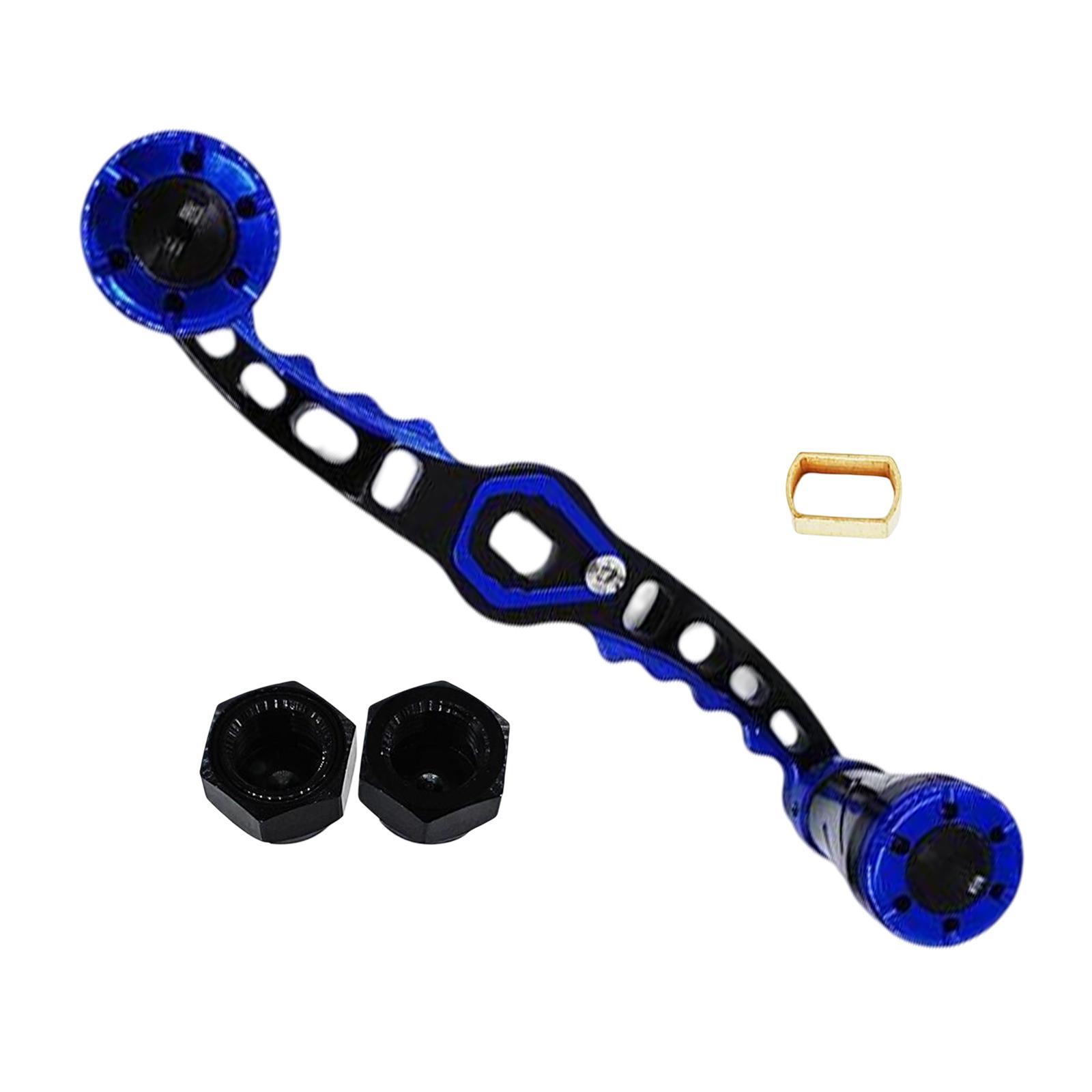 Ioensy - Mango De Carrete De Pesca Accesorios De Bricolaje Control Fácilmente Profesional Eficiente Negro Azul