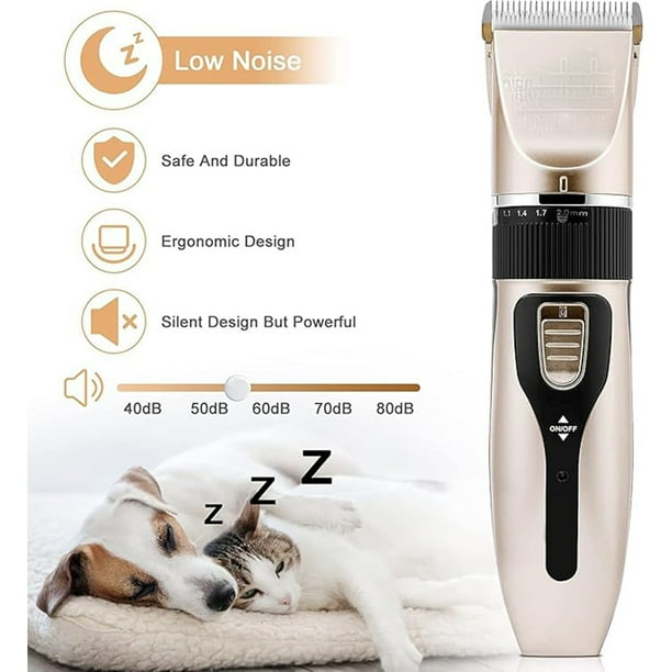 Eléctrico Clipper Para Perros Y Gatos, Cortapelos Perros Gatos, Bajo Ruido  Máquina Cortar Pelo Con Peines,inalámbrico Y Recargable, Kit Maquinillas 