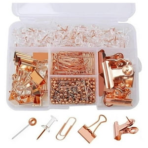 Total Upgrate - Kit 500 Piezas Papeleria Oficina Hogar Escuela Estilo Oro Rosa 5En1