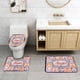 thumbnail image 2 of Fargo Juego de 3 alfombras de baño de coral fleece: tapete de baño + alfombra de inodoro en forma de U + funda de tapa de inodoro en forma de O, 2 of 6