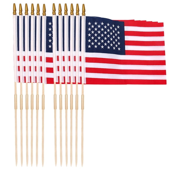 Banderas Paquete De 12 30 Cm X 46 Cm Estaca Para Exterior