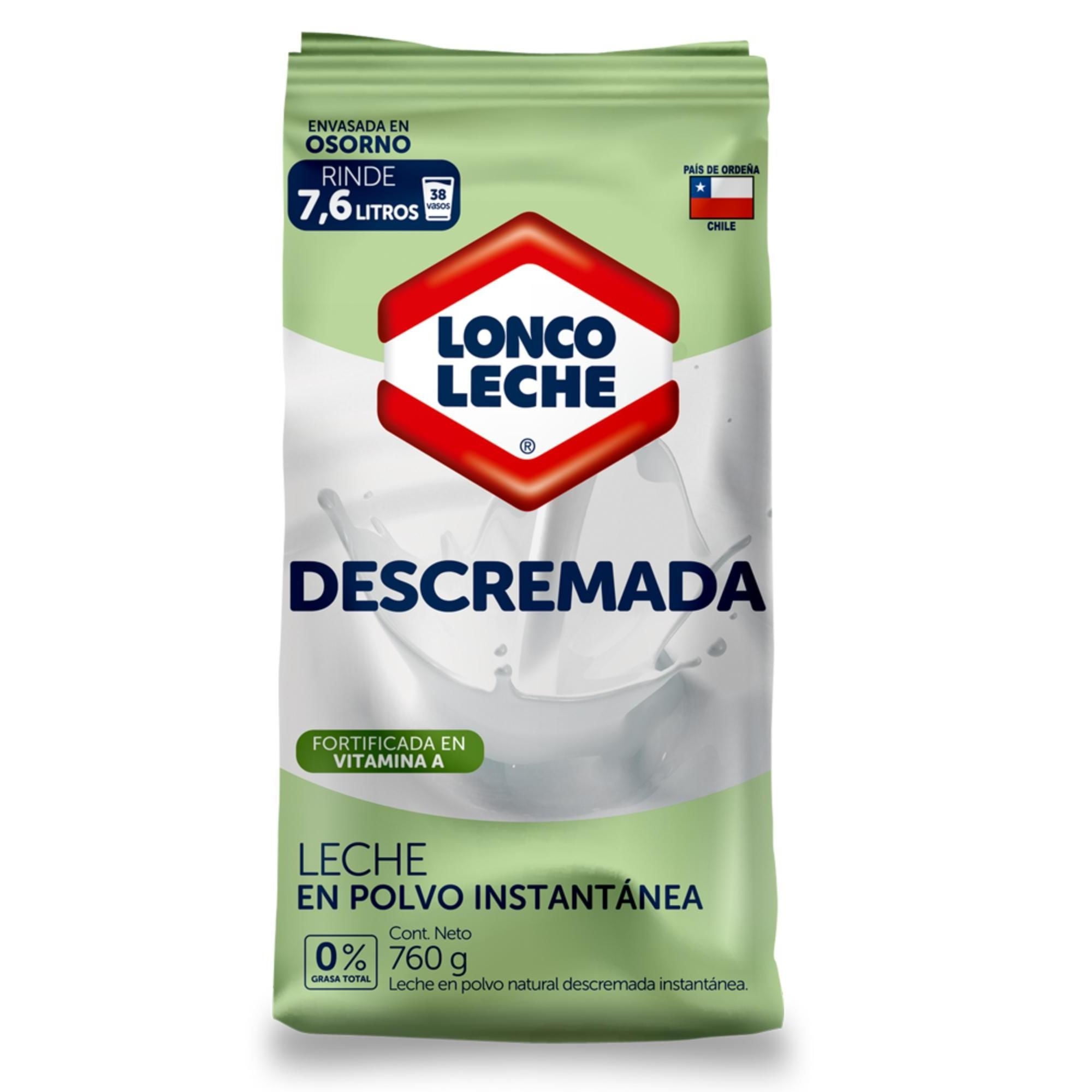 Leche En Polvo Descremada Bolsa 760 g Loncoleche