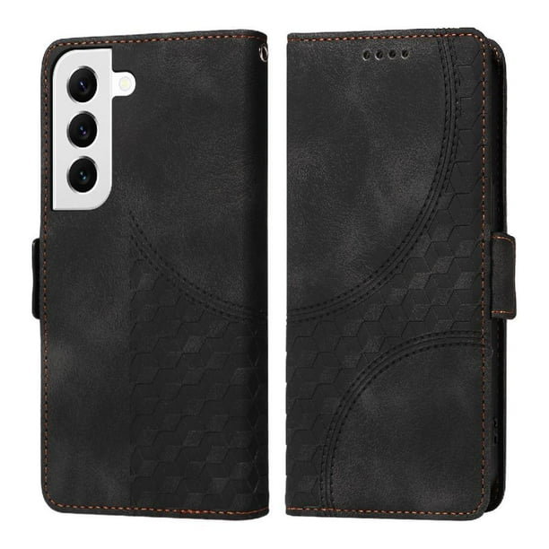 Carcasa FOXDOCK Samsung Galaxy S22 de cuero PU, diseño acolchado clásico, protección contra caídas y rayones