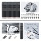thumbnail image 5 of Set de dibujo Art Supply Kird Barken, 70 unidades, con tutorial, 5 of 7