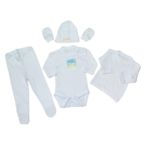Ajuar Bebe 5 piezas, Talla 2, 3 a 6 meses