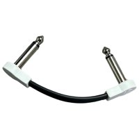 Bothyi - Cable De Conexión Para Guitarra, Pedal De Efectos De Bajo, Cable De Conexión Ts, Cable De Pedal De Efecto, 10Cm, Blanco