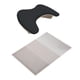 thumbnail image 5 of Reposabrazos En Forma De U De Cuero PU, Reposamanos Para Uñas Para El Hogar, Salones De Bricolaje, Uñas Acrílicas Negras Con Estera Blanca, 5 of 5