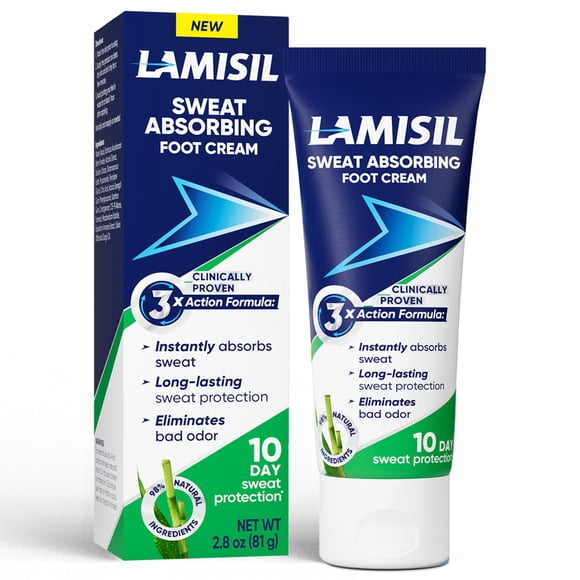 Crema para pies Lamisil absorbente de sudor y eliminadora de olor 81 g