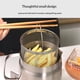 thumbnail image 3 of Inicio Frisor, Tempura japonesa pequeña fría de acero inoxidable, acero inoxidable 304 con estante de drenador de goteo de aceite, tapa, 2L para patatas fritas de cocina, pollo, 3 of 3