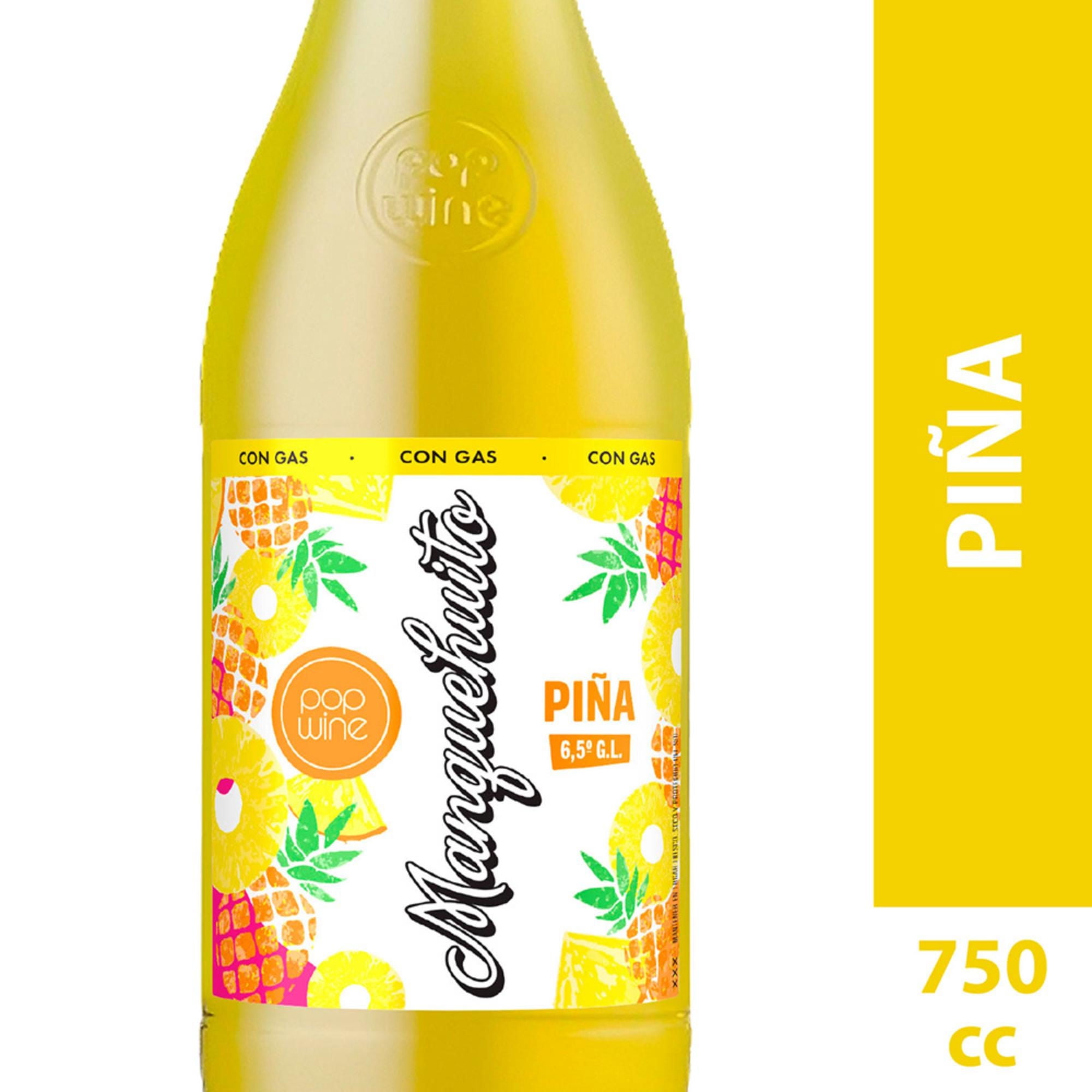 Cóctel De Vino Piña 6.5° Botella 750 ml Manquehuito