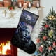 thumbnail image 1 of Einstein Tema: Calcetines de Navidad, fino lino blanco para colgar en escaleras y chimenea, decoración navideña para el hogar, regalo de Navidad. 54cm × 38cm, 1 of 5