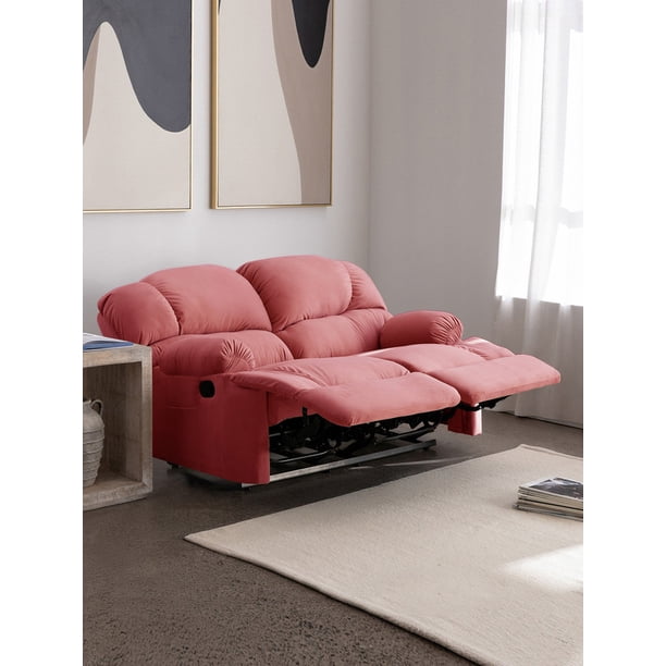 Bergere Perugia Reclinable 2 Cuerpos Tela Velvet Palo Rosa