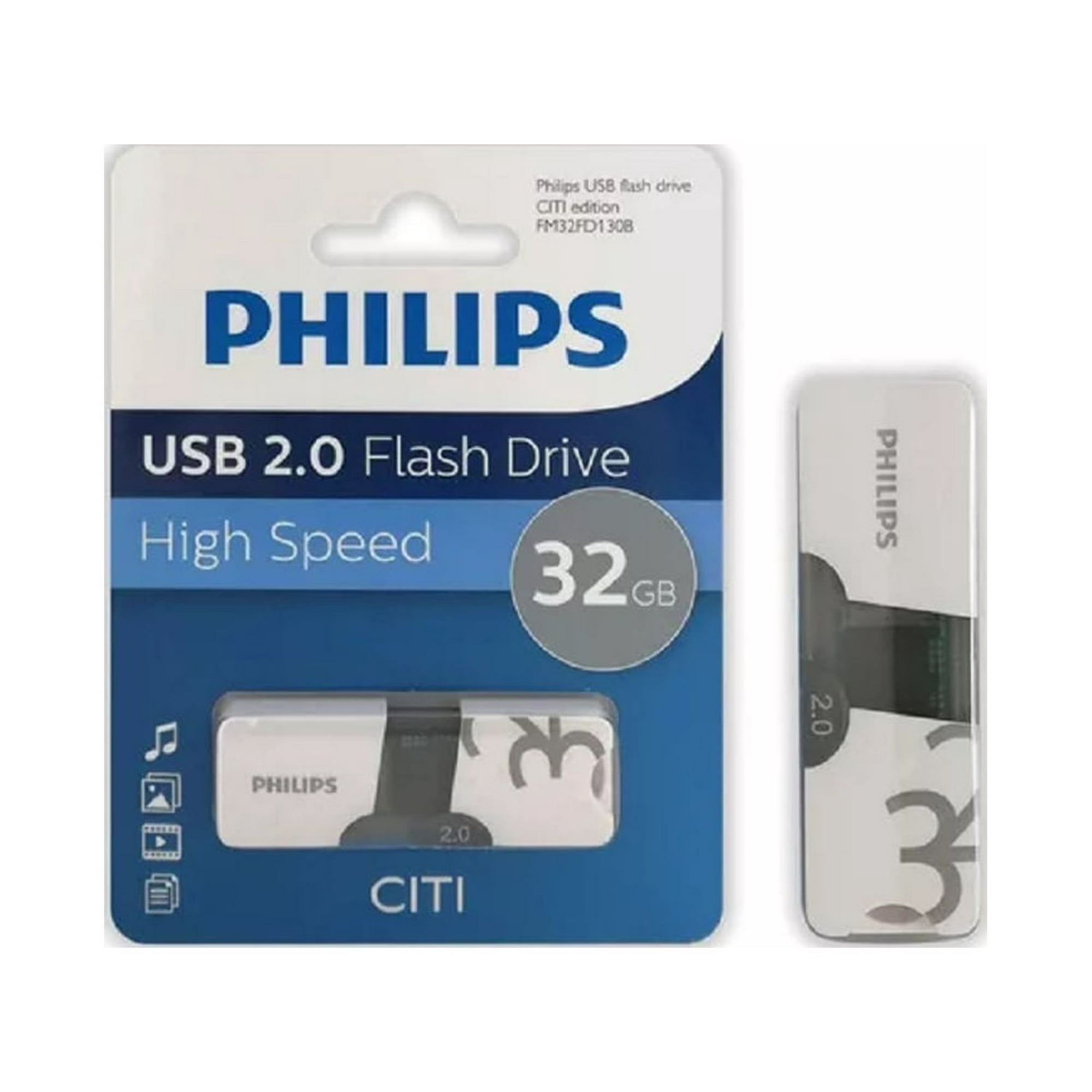 Pendrive Philips Usb 2.0 Vivid Gray