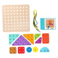 Magideal - Juguete De Cordones De Madera, Juguete De Viaje De Aprendizaje Educativo, Juguete De Desarrollo, Juego De Cordones Montessori Para Niñas, Niños, Niños