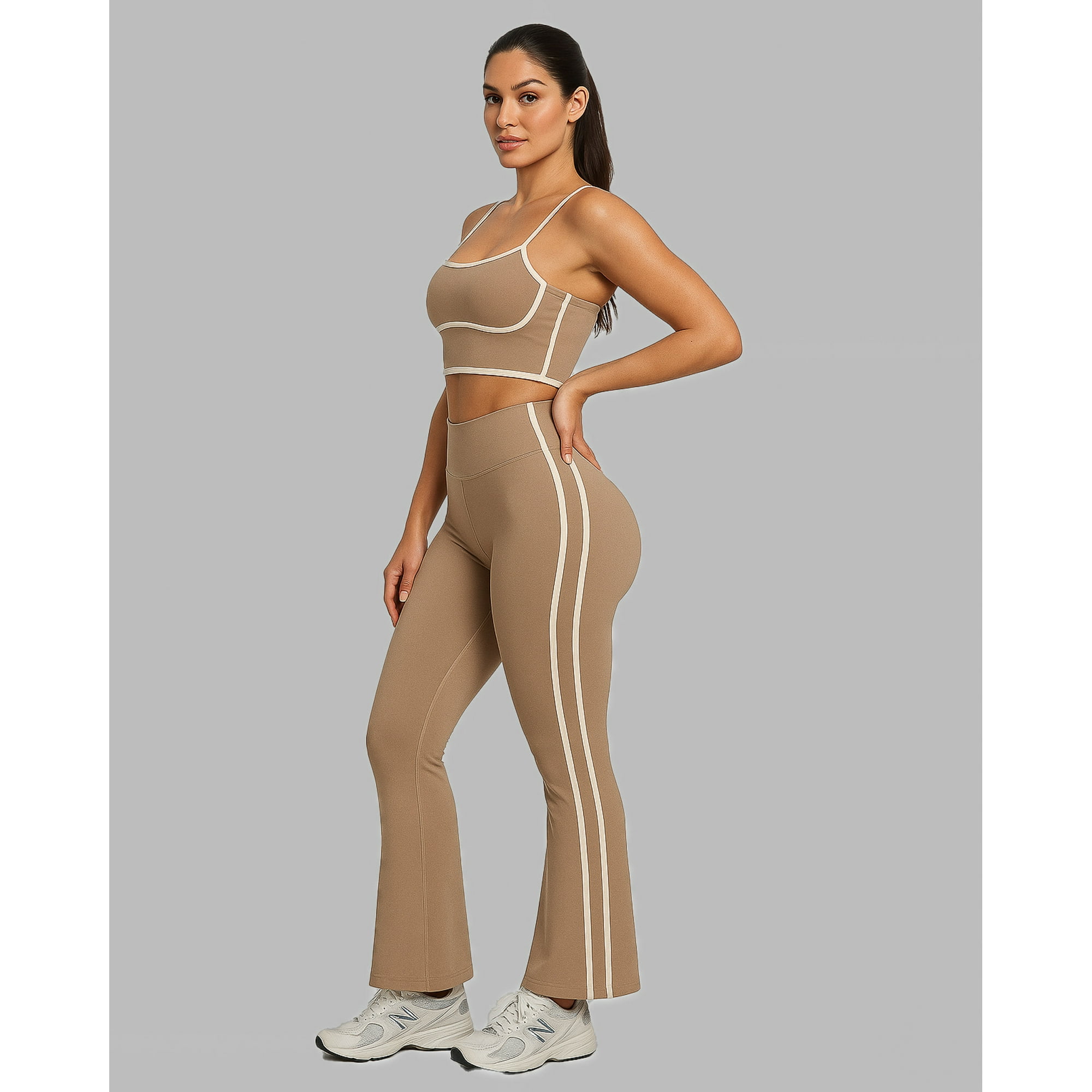 Flix Spa - Conjunto Deportivo Mujer Top Y Calza Flare Premium