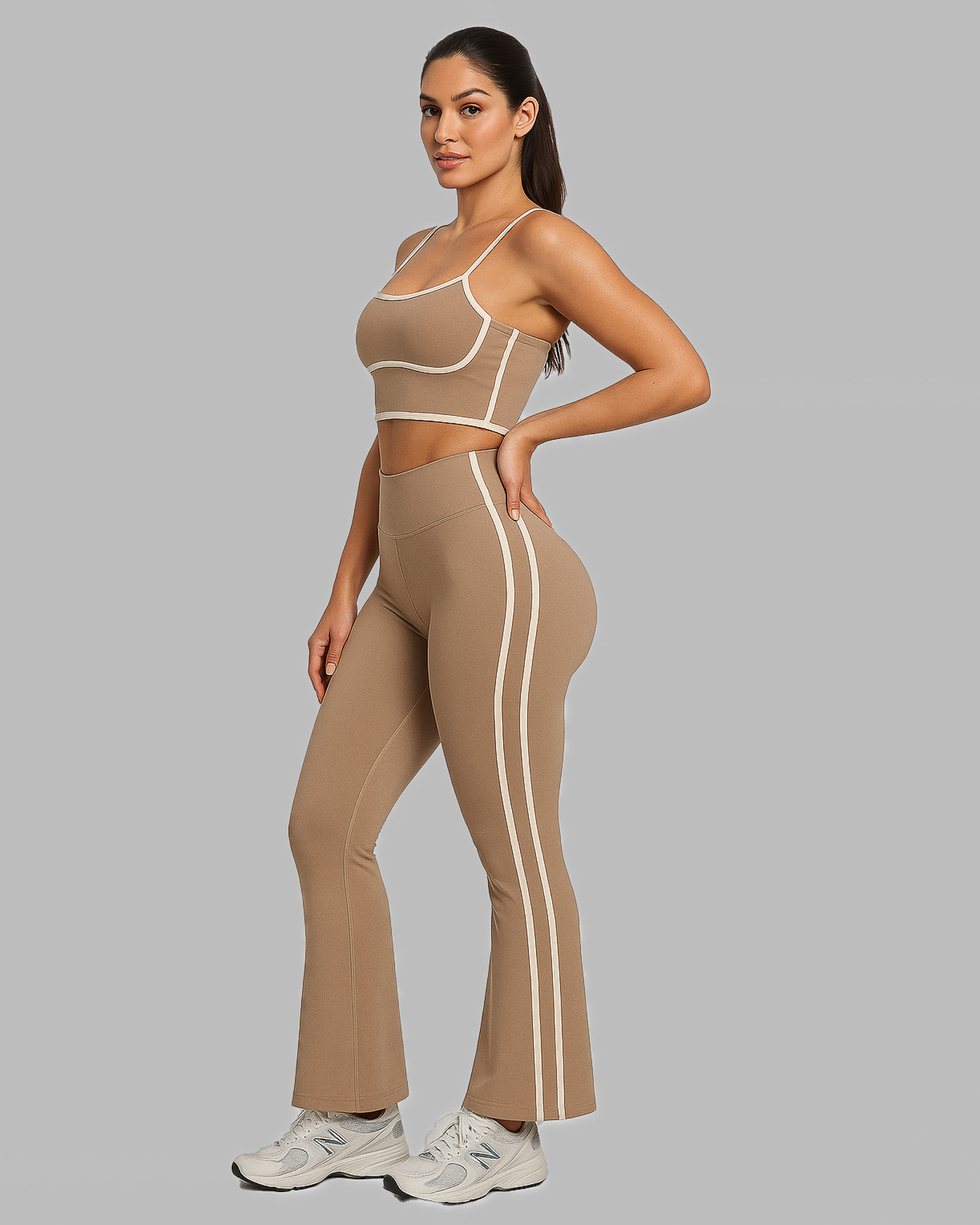 Flix Spa - Conjunto Deportivo Mujer Top Y Calza Flare Premium