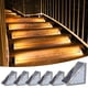 thumbnail image 1 of Luces solares para escaleras VOLISUN, paquete de 6, resistentes al agua IP67 3000 K, 1 of 6
