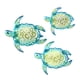 thumbnail image 4 of 3 uds tema de tortuga pared arte tortuga estatuilla, vida marina tema pared decoración colgante para jardín baño Patio dormitorio decoración Verde, 4 of 5