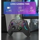 thumbnail image 3 of Mando de juegos inalámbrico - Conectividad 2.4G para Windows y compatible con Nintendo Switch, Steam Deck - Luz LED de 9 colores, función Turbo, vibración ajustable, toma de auriculares-Negro, 3 of 6