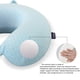 thumbnail image 5 of Almohada cervical de viaje Gosider de espuma viscoelástica en forma de U, color azul claro, 5 of 7