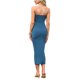 thumbnail image 3 of INSPIRE CHIC Vestidos de tubo para mujeres de cintura alta sin tirantes casuales de trabajo maxi largo ajustado XL Azul Lago, 3 of 6
