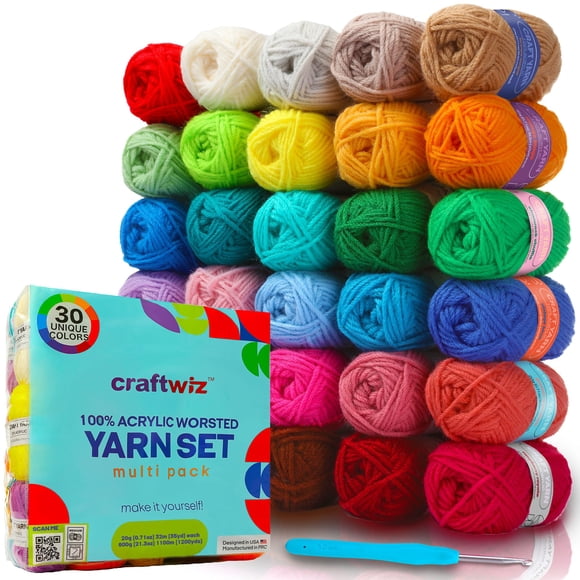 Set de hilos Craftwiz 30x20 g acrílico peinado #4