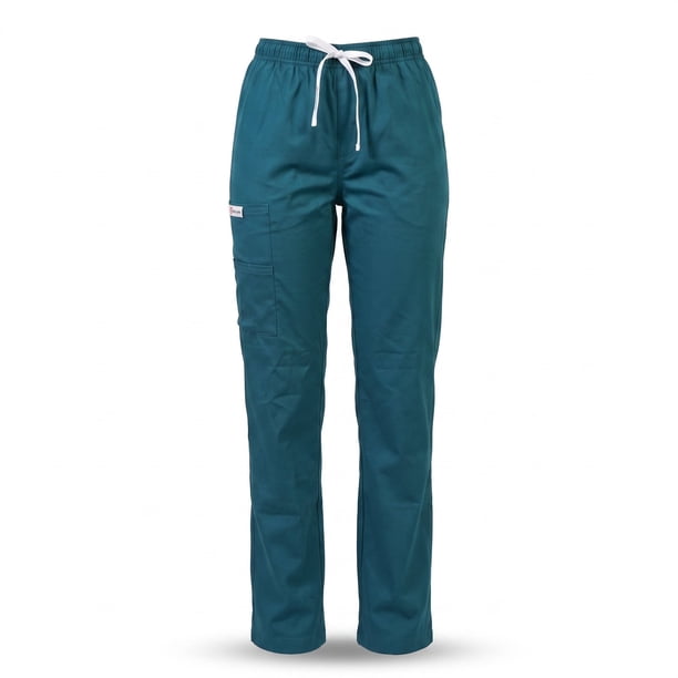 Pantalón clínico Recto Algodón. - Verde Petróleo
