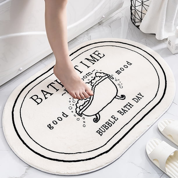 1pc Soft and Absorbent Modern Graphic Bathroom Rug - Cute Bath Mat for Bathroom Floor