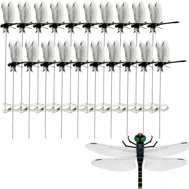 12 clips libélula repelente insectos falsas sombrero ciervo dispositivos ahuyentar moscas