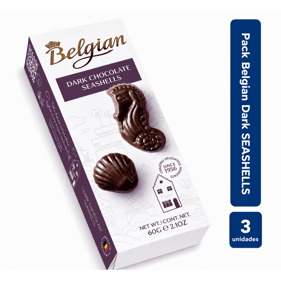Pack 3 Belgian Seashells Dark 60g