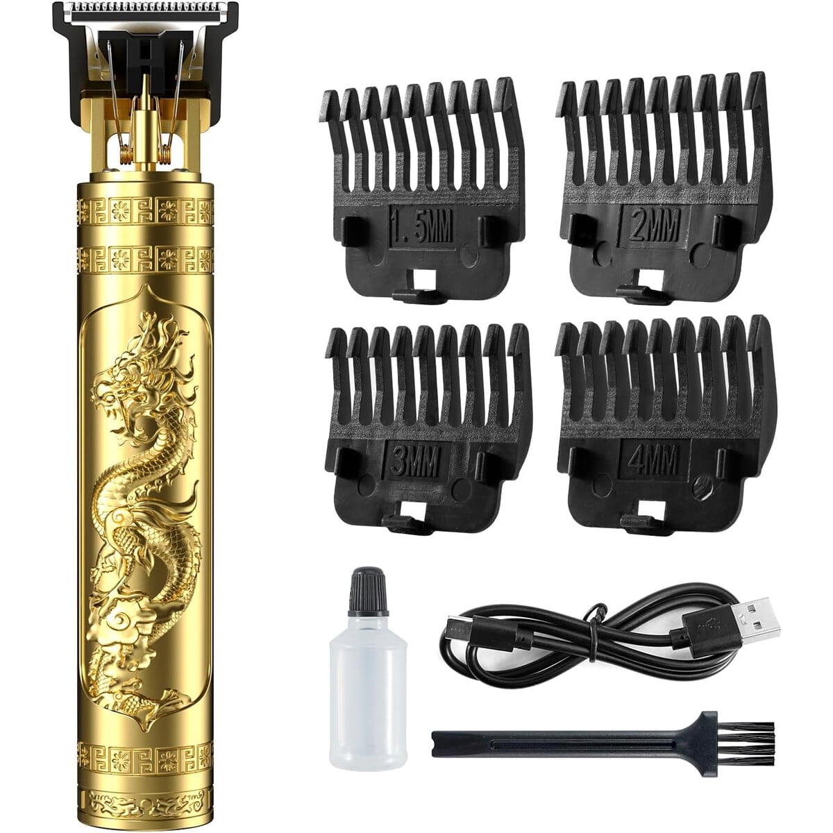 Cortadora De Pelo Gunkill Recargable 4 Peines Barba