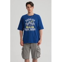 Fashionspark - Polera Hombre Print Central Azul - Lll