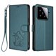 thumbnail image 1 of Carcasa Billetera de Cuero Sintético para Xiaomi 15, Verde Oscuro, 1 of 6