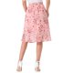 thumbnail image 3 of INSPIRE CHIC Falda Midi Floral de Cintura Alta con Línea A y Largo a la Rodilla para Mujer, Regreso a Clases, Rosa Claro M, 3 of 6