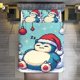 thumbnail image 1 of Christmas Pokmon Snorlax 3 Piece Sets Full/Queen Size - Reversible Microfiber Quilts with Shams Soft Lightweight Bedspread Coverlet Comforter for All Season Bed Sheets, 1 of 4