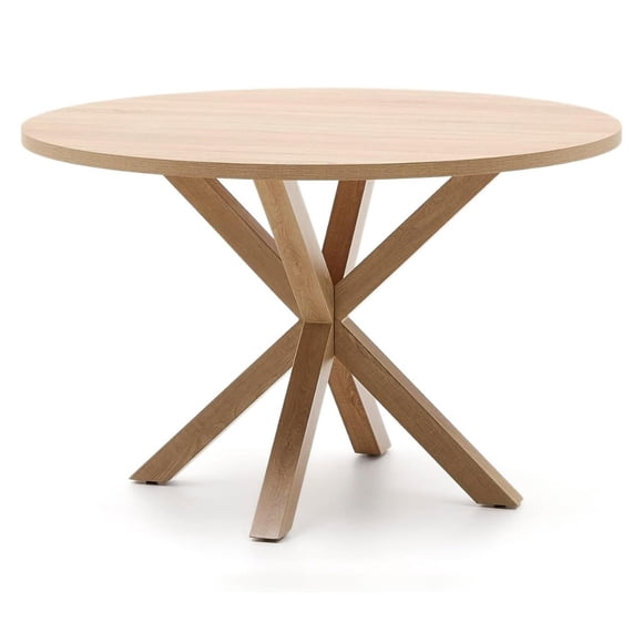 Mesa Redonda Equiz Wood 100cm | Patas X | Comedor u Oficina