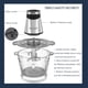 thumbnail image 3 of Procesador de alimentos eléctrico, picador de verduras, 500 W, 2 tazones de 2 litros, 3 of 7