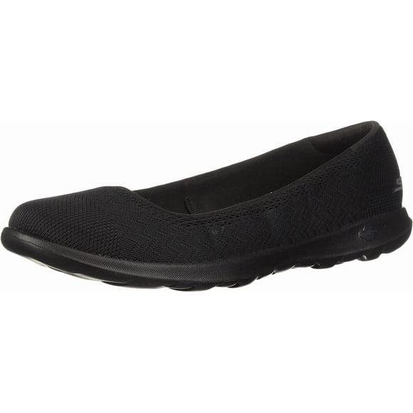 Zapatillas de ballet Skechers GO Walk Lite-Dreamer para mujer, color negro, talla 9