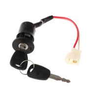 Ioensy - Cerradura De Interruptor De Encendido Cerradura De Cilindro Multiusos Para Ciclomotor, Triciclo, Motocicleta, 2 Cables