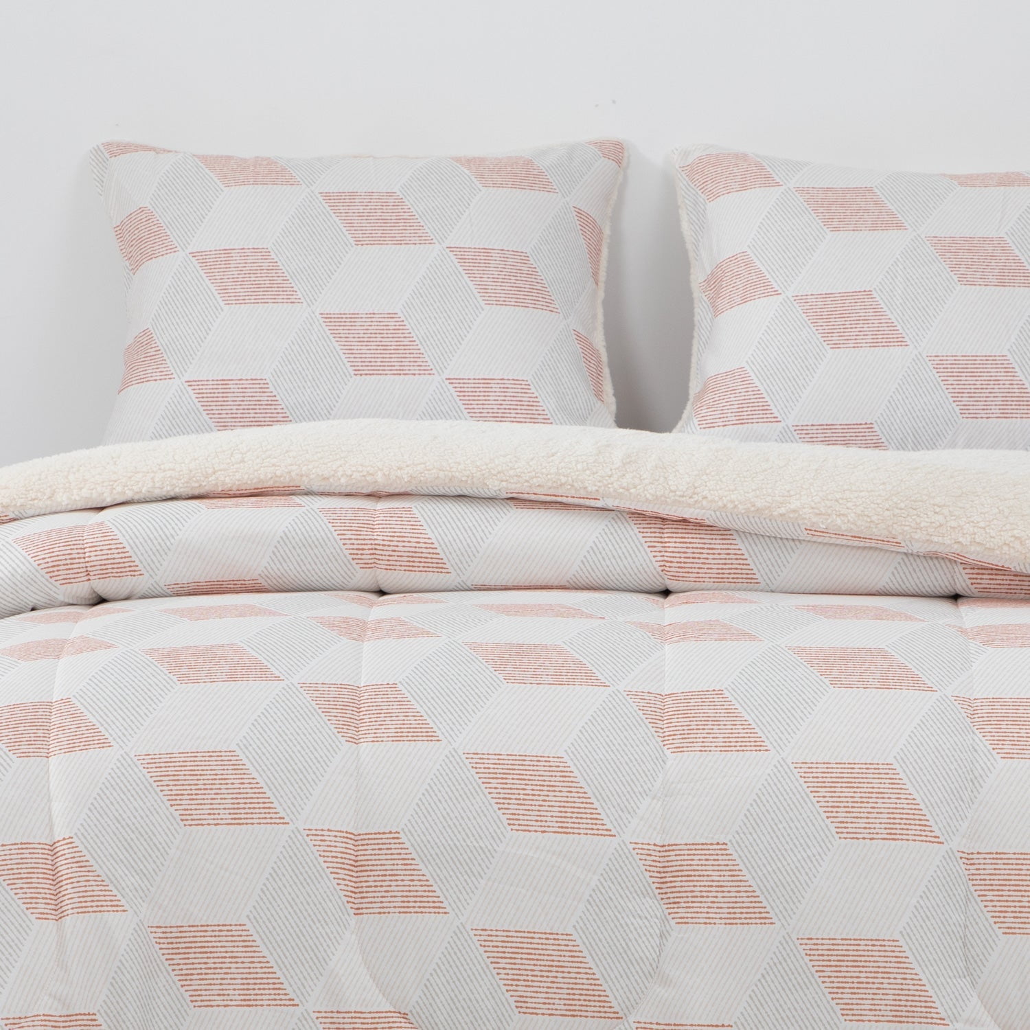 Dib - Plumon Reversible Sherpa 2 Plazas Block. Terracota