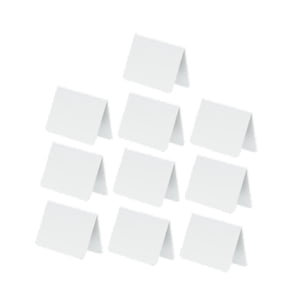 Bothyi - 10 Letreros De Pizarra Acrílica En Blanco Para Mesa De Panadería, Etiqueta Minorista, Buffet, Blanco