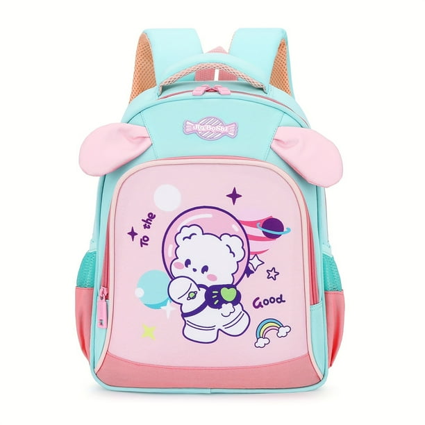 New Children's Cartoon Cute Unicorn Dinosaur Astronaut Backpack, Double-layer Multi-functional Large Capacity Backpack Lightweight Breathable Student School Bag Travel Backpack