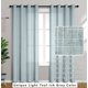 thumbnail image 3 of Cortinas Pitalk de lino verde mar texturizadas, 24 cm de largo, 2 paneles, 3 of 8
